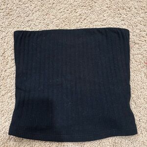 Black Ribbed Tube Top